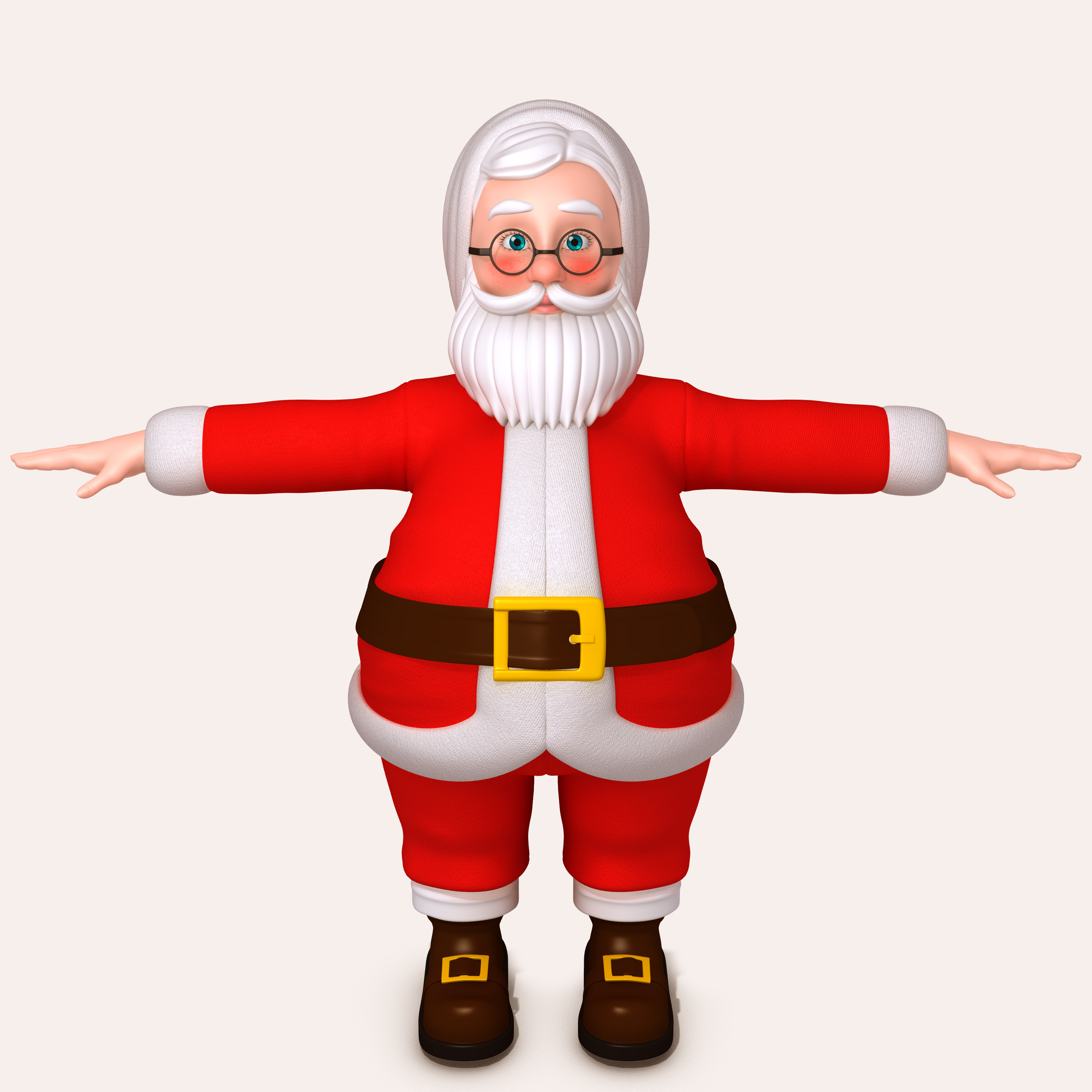 Santa Claus Cartoon Character 3d Model Turbosquid 1435680