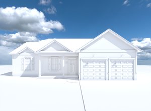 simple house cardinal 3D