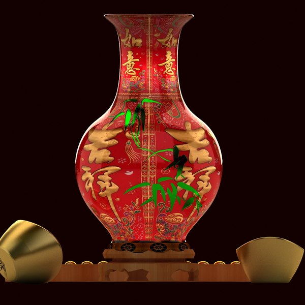 中国花瓶3d模型 Turbosquid