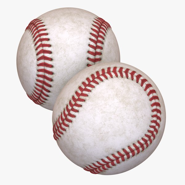 baseball ball dirt old 3D model