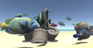 3D fish animations model