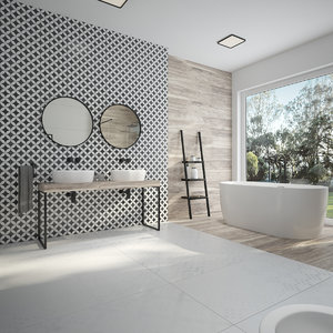 3D scene modern bathroom interior