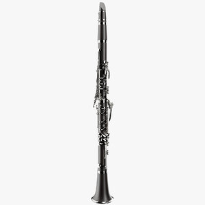 3D model clarinet instrument music
