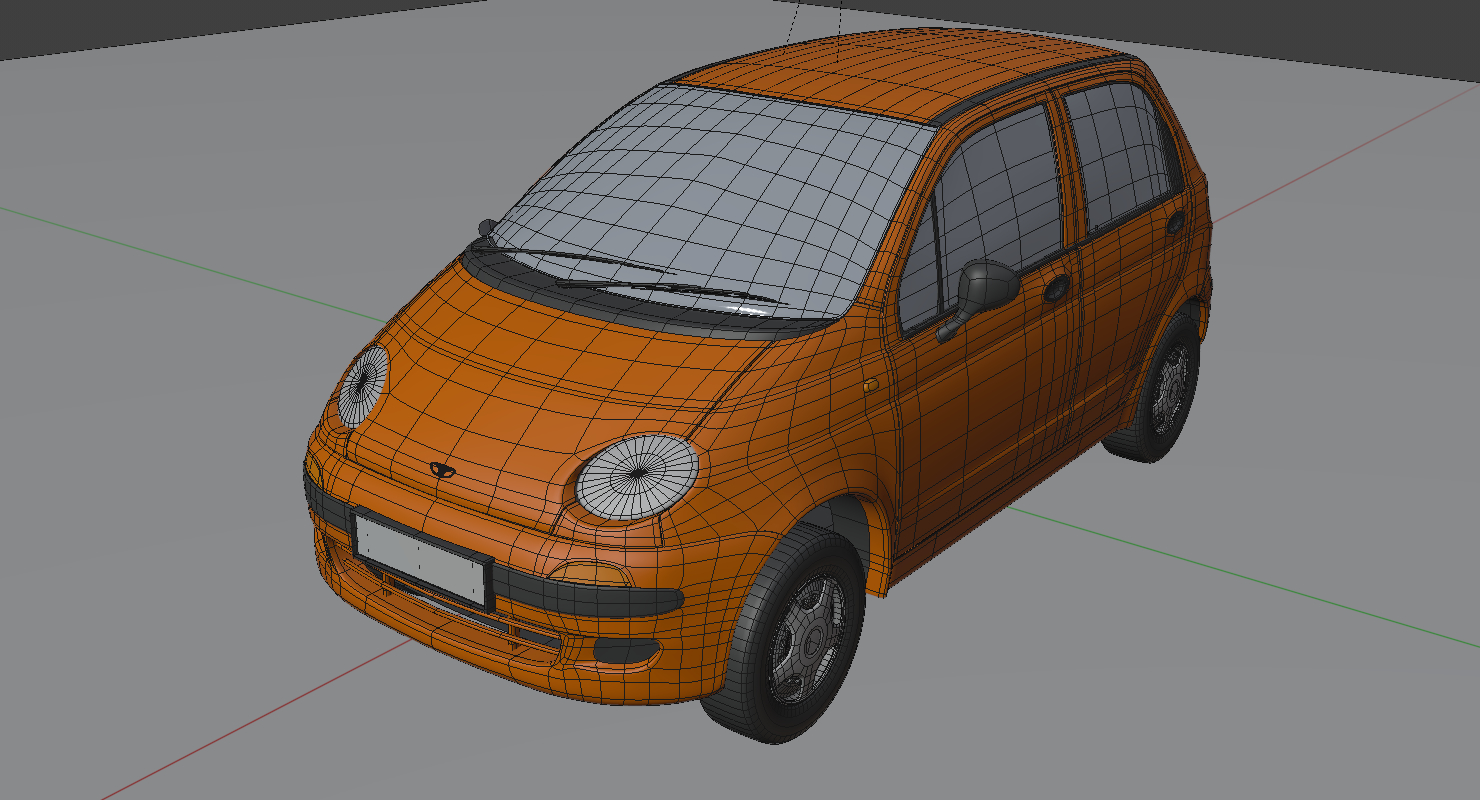 Daewoo matiz 3d model