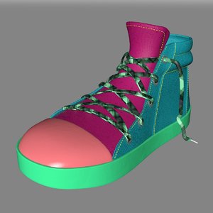 cartoon shoe 3D model