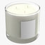 scented candle big glass 3D model