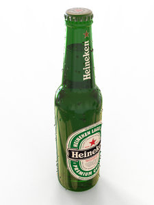3D heineken beer bottle
