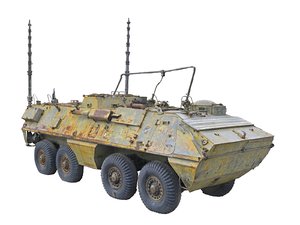 old russian military armored car 3D model