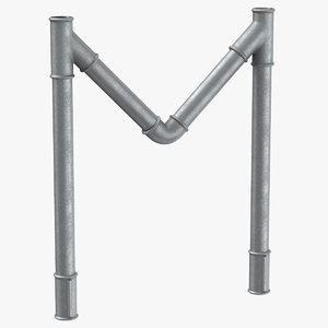 3D galvanized steel pipe letter