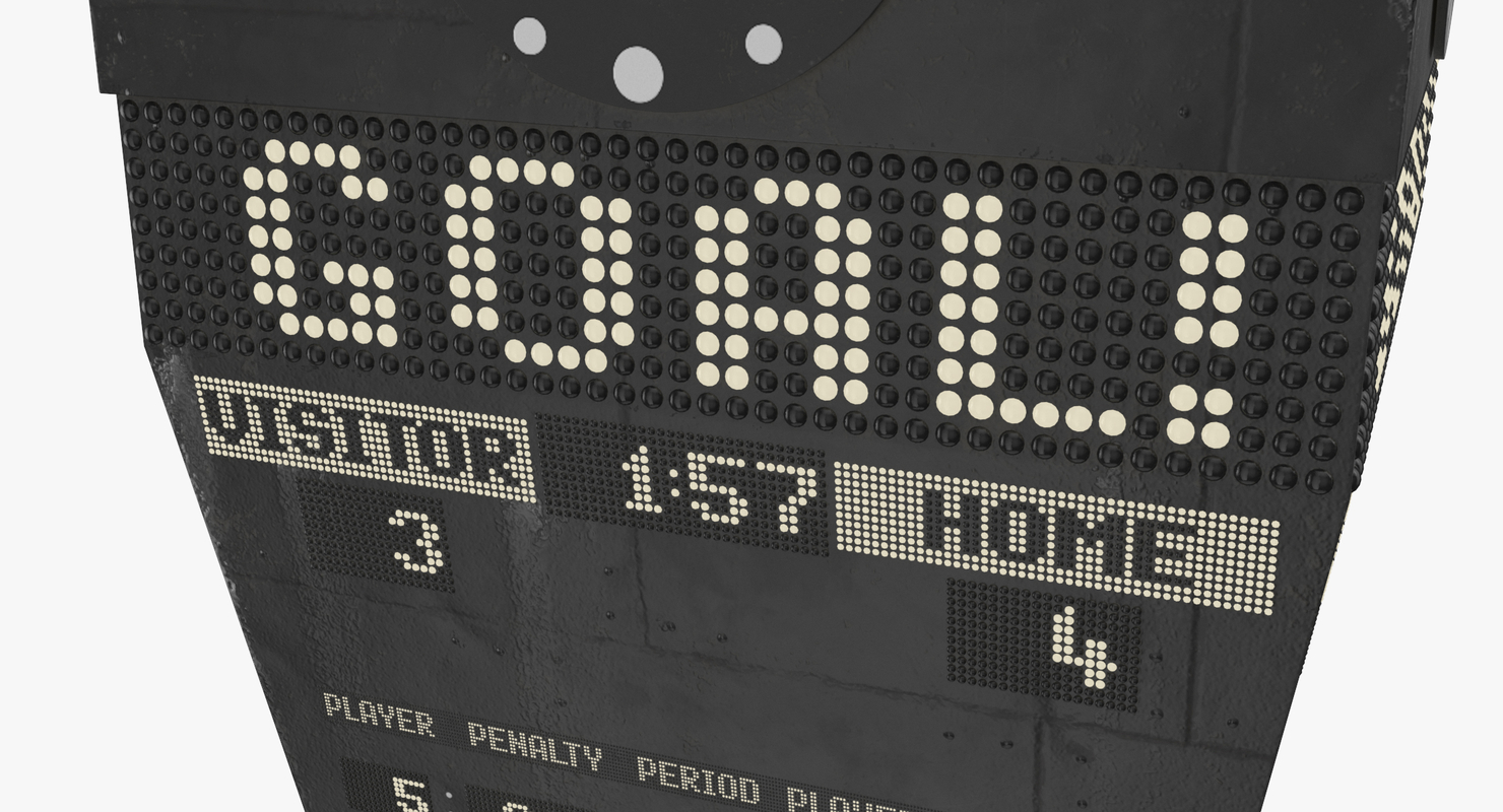Old ice hockey scoreboard model - TurboSquid 1436812