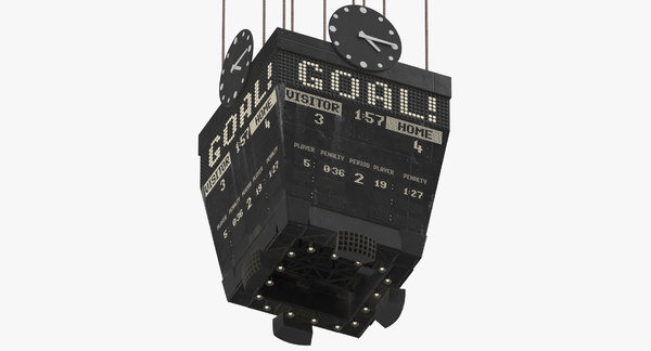 Old ice hockey scoreboard model - TurboSquid 1436812