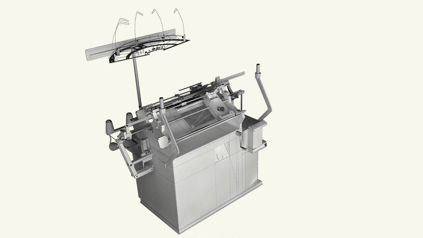 3D model knitting machine TurboSquid 1432038