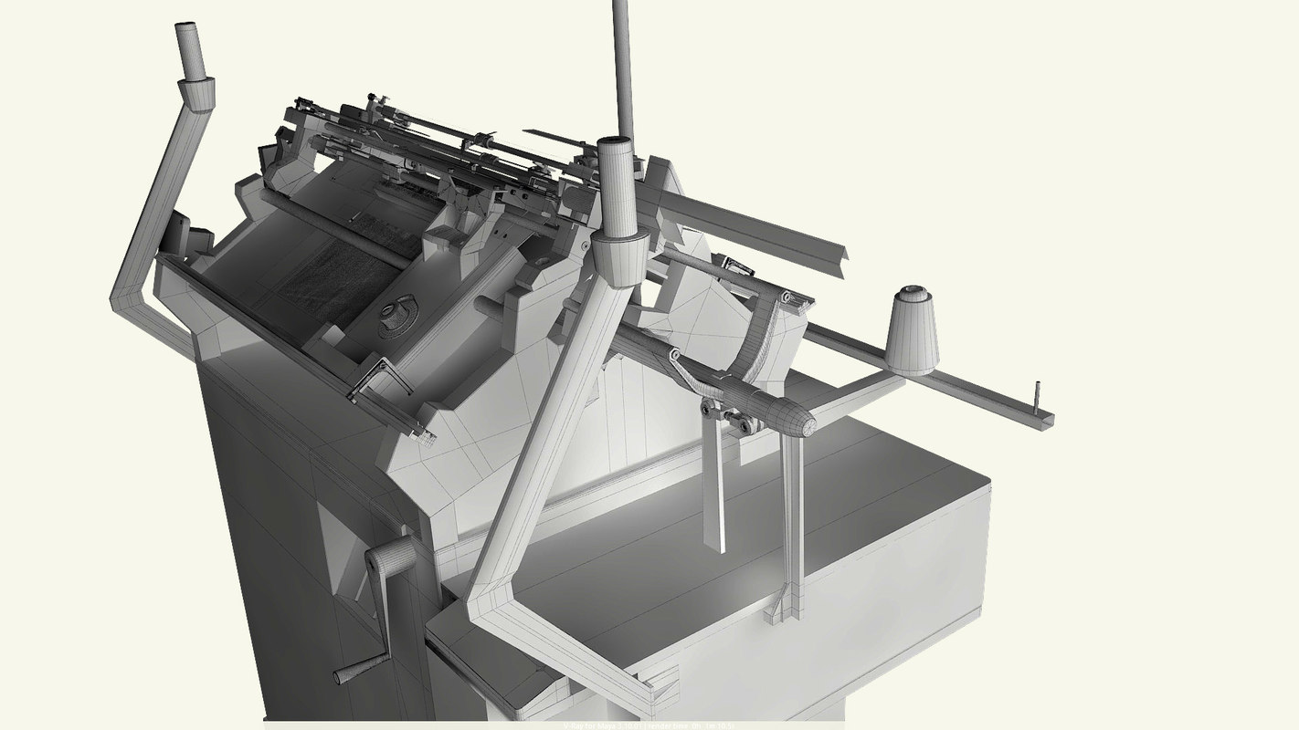 3D model knitting machine TurboSquid 1432038