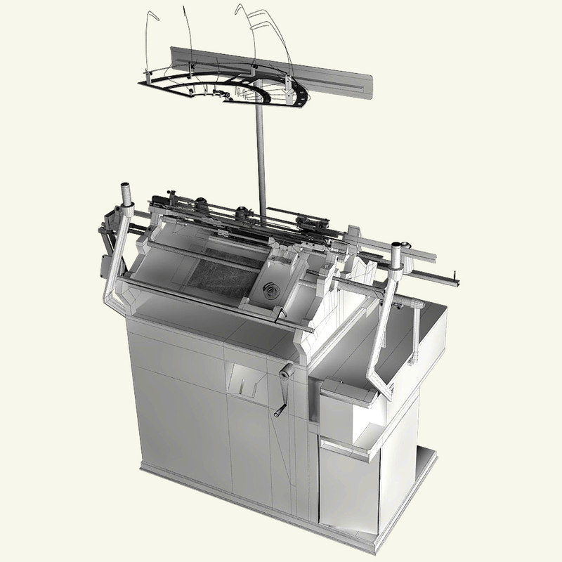 3D model knitting machine TurboSquid 1432038