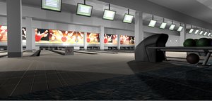 3D model games bowling - interior room
