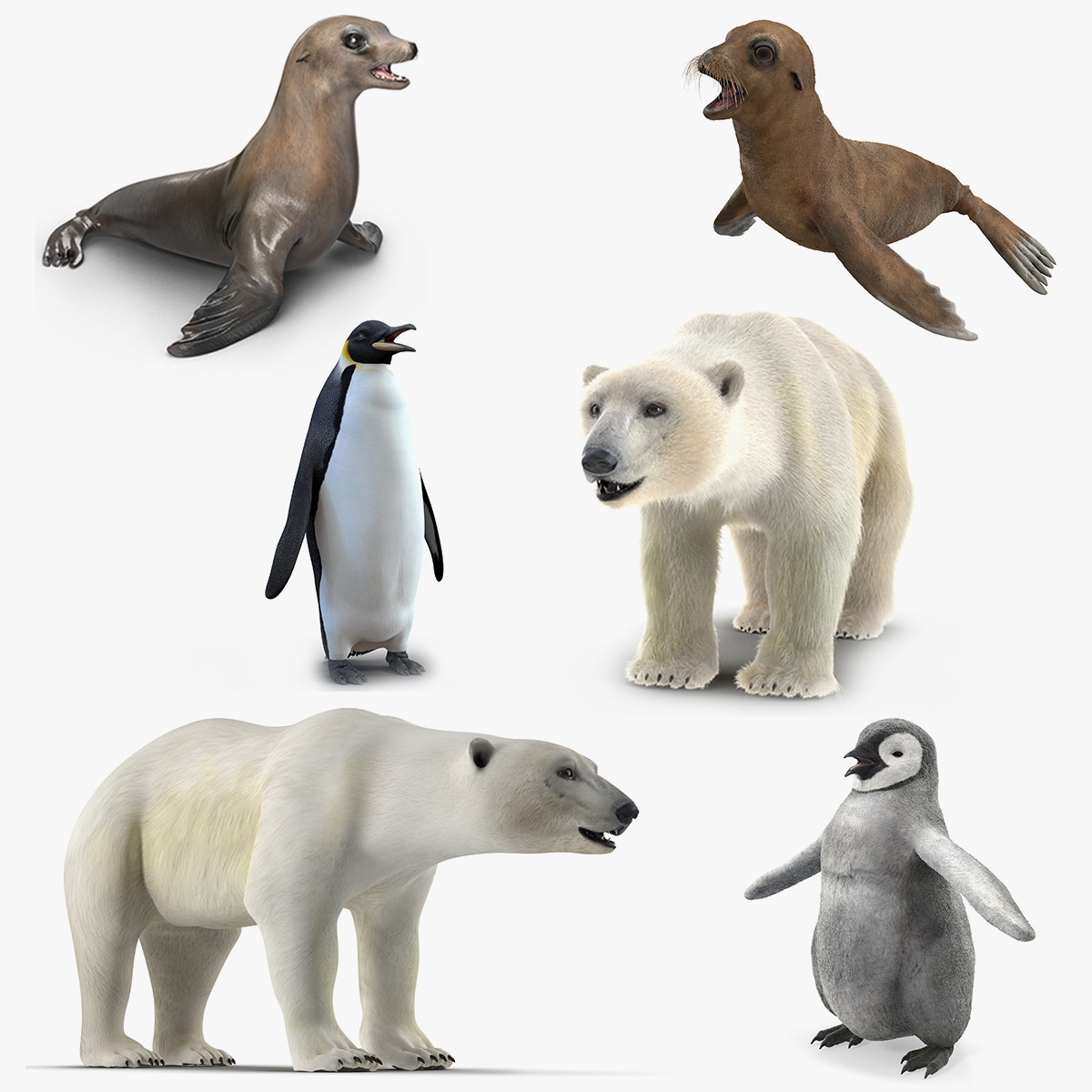 small arctic animal figures