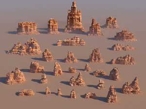 mountains monument pack 30 3D model
