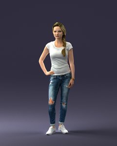 girl casual 3D model
