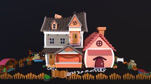 house cartoon - asset 3D model