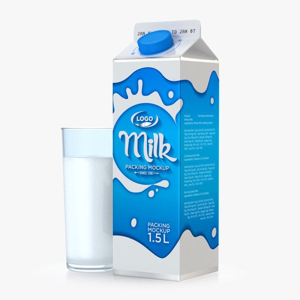 milk carton contains 3D model