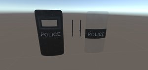 3D riot shields model