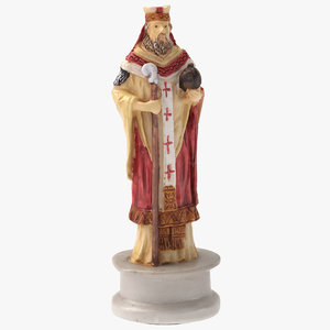 3D model chess piece bishop white