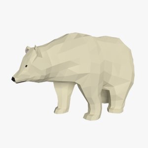 3D model cartoon polar bear