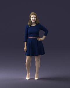smiling girl 3D model