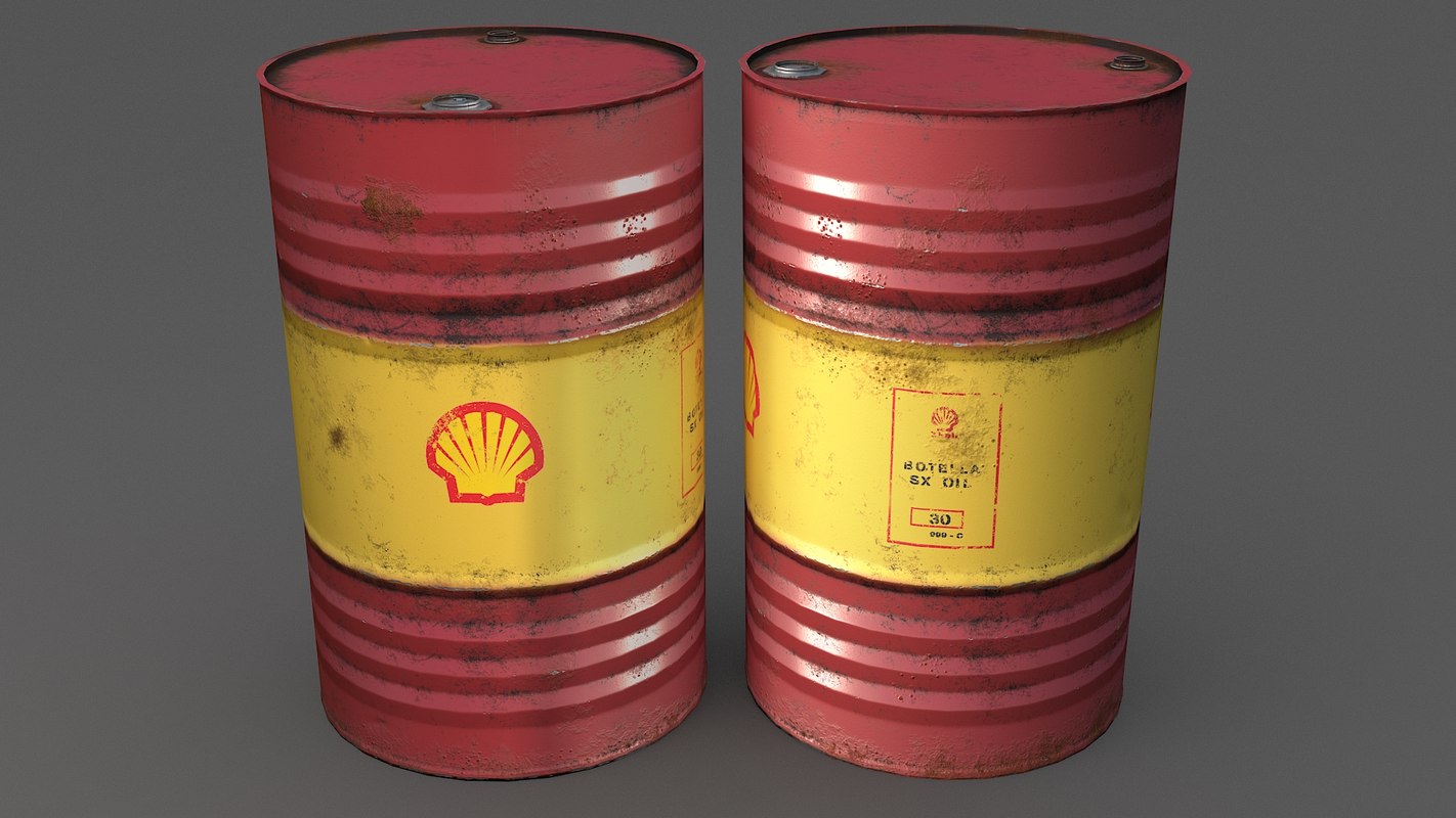3D shell barrel oil model - TurboSquid 1434533