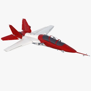 military trainer aircraft rigged 3D