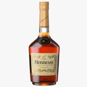 hennessy vs cognac bottle 3D