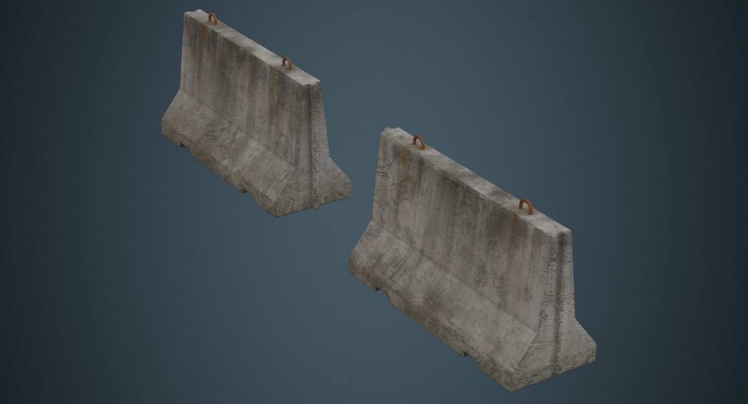 Betonbarriere 1B 3D-Modell - TurboSquid 1437838
