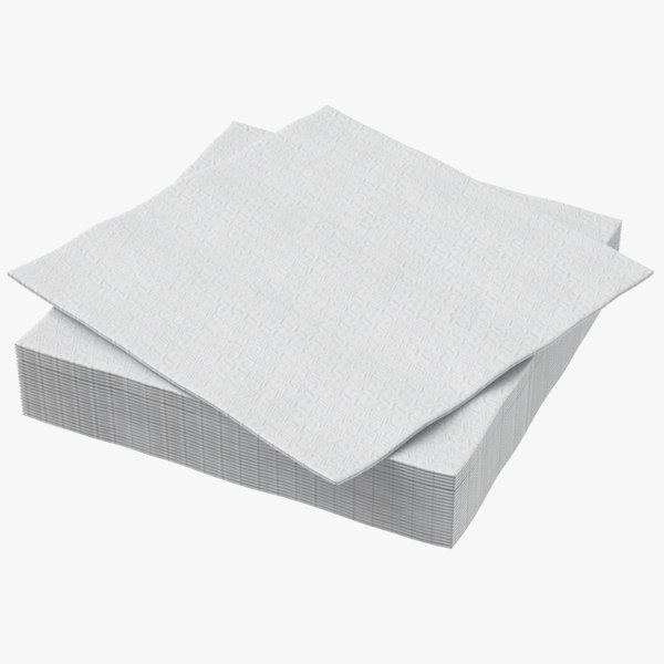 white napkin 3D model