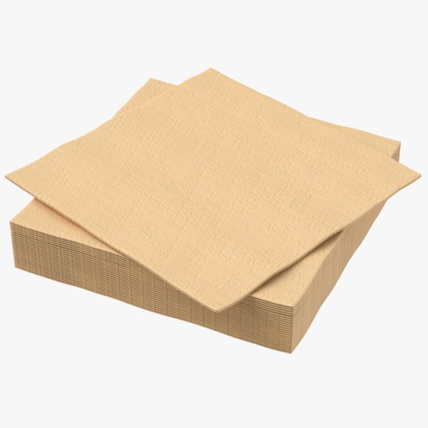 brown napkin 3D model