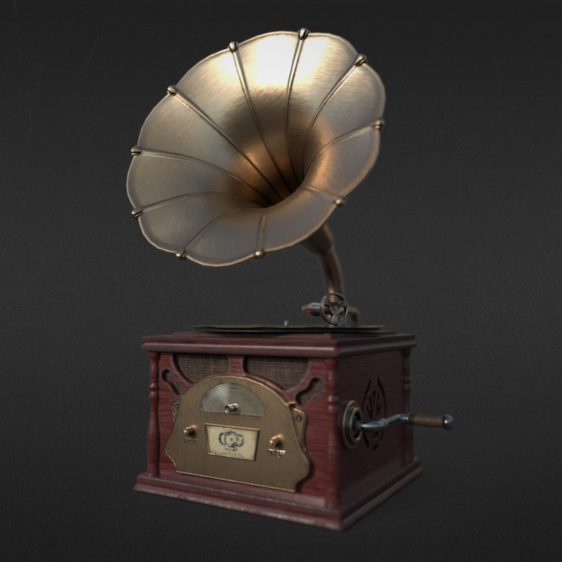 3D gramophone record phonograph - TurboSquid 1438169