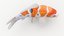 koi fishes animation 3D model