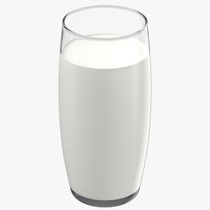3D glass milk model