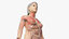 3D elder female anatomy rigged