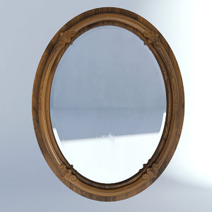 3D model victorian wall mirror