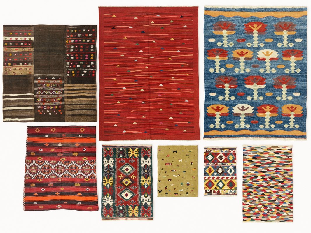 Model Vintage Turkish Kilim Rugs Turbosquid 1438666 Model Vintage Turkish Kilim Rugs
