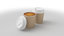 3D model coffee cappuccino paper cup tea