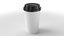 3D model coffee cappuccino paper cup tea
