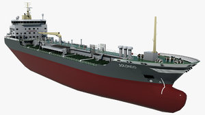 3D chemical tanker solondo vessel ship model