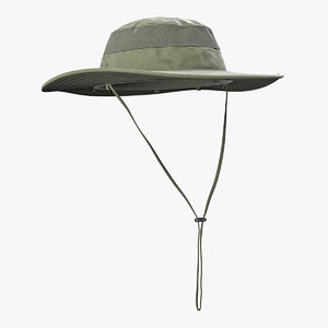 3D green fishing hat
