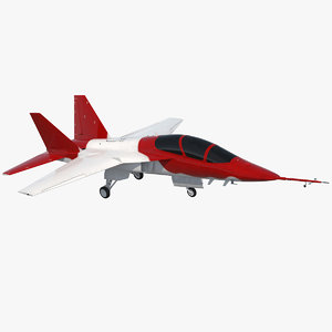 military trainer aircraft simple 3D model