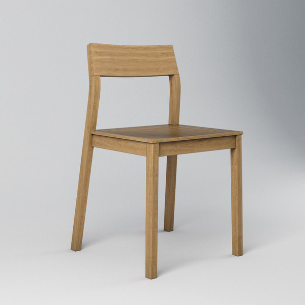 Minimalistic Wooden Chair 3d Model Turbosquid 1439086