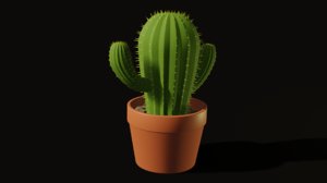 toon-cactus environment 3D model