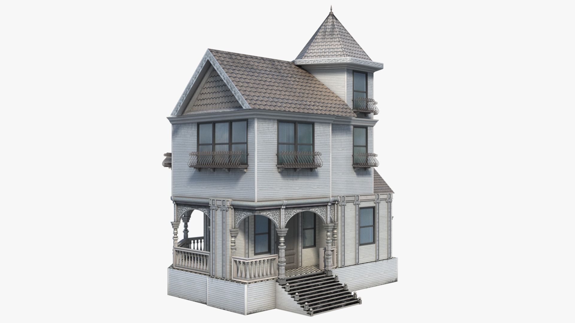 维多利亚式房屋3d模型