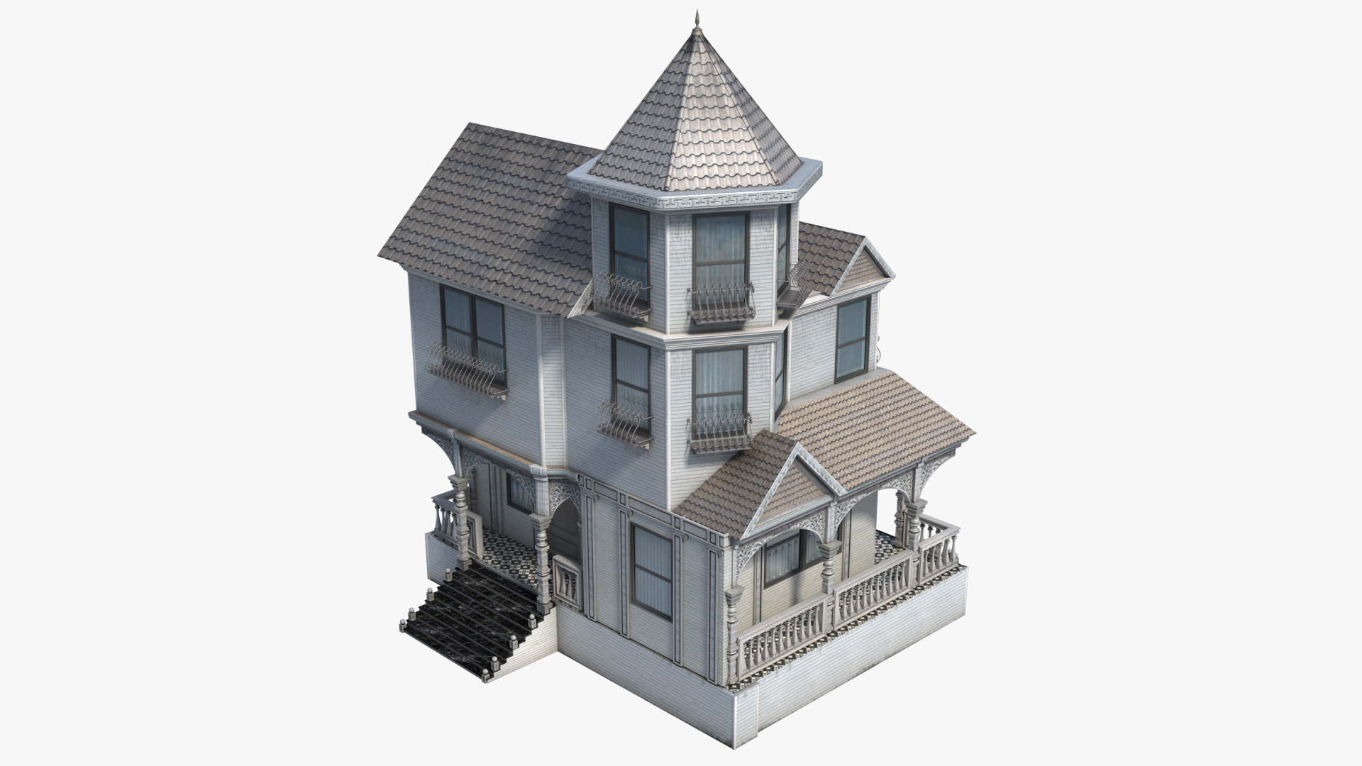 维多利亚式房屋3d模型