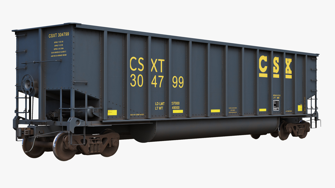 J311 coal gondola open 3D model - TurboSquid 1433756